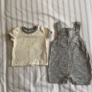Baby Gap boy short overalls with shirt